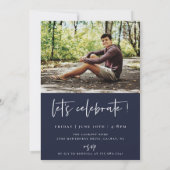 Graduation par script Cadre Arché Photo Invitation (Dos)