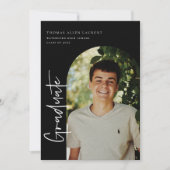 Graduation par script Cadre Arché Photo Invitation (Devant)