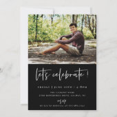 Graduation par script Cadre Arché Photo Invitation (Dos)