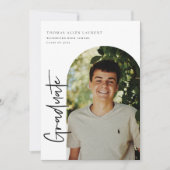 Graduation par script Cadre Arché Photo Invitation (Devant)