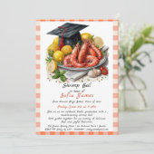 Graduation Parti crevette bouillir Invitation (Debout devant)