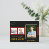 Graduation Party 3 Fotorode uitnodiging (Staand voorkant)