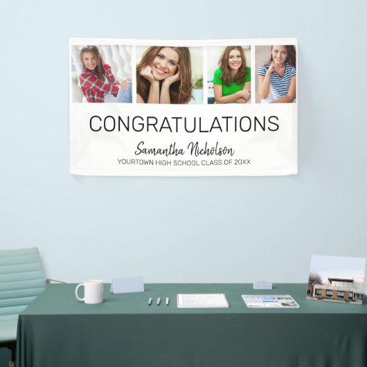Graduation Party 4 Foto White Modern Spandoek (Beurs)