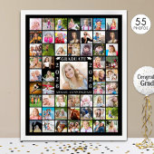 Graduation Party 55 Photo Collage Personalized Poster