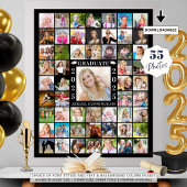 Graduation Party 55 Photo Collage Personalized Poster