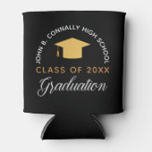 Graduation Party Black Gold Custom Class of 2022 Blikjeskoeler (Voorkant)