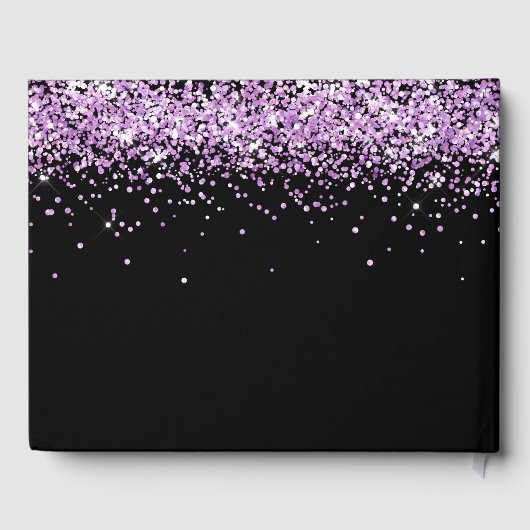 Graduation party black paars glitter substance 202 gastenboek (Achterkant)