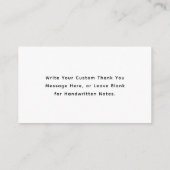 Graduation Party Budget Minimaliste Merci Cartes (Dos)