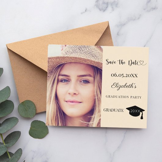 Graduation Party champagne modern Save the Date Flyer