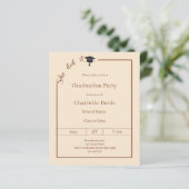 Graduation party Champagne She did it invitation (Staand voorkant)