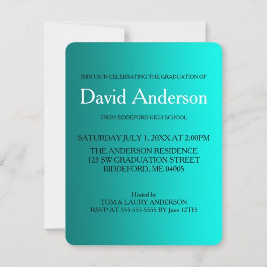 Graduation Party Classe de 2018 Custom Invitation  (Dos)