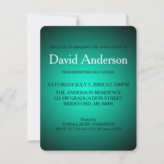 Graduation Party Classe de 2018 Custom Invitation  (Dos)