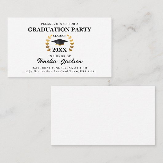Graduation Party Classe de 2023 Insérer une carte (Devant / Derrière)