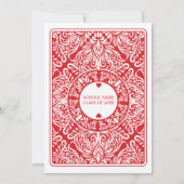 Graduation Party Coeurs jouer carte Vegas Invitati (Dos)