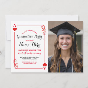 Graduation Party Coeurs Jouer Carte Vegas Photo