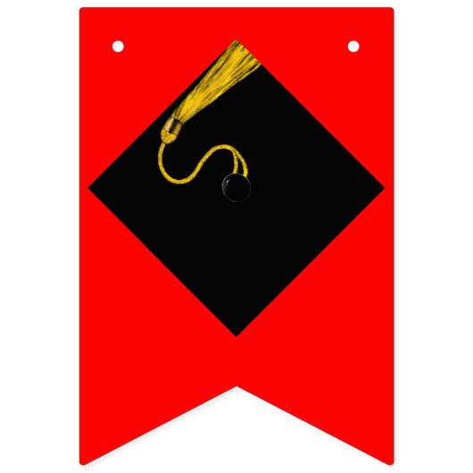 Graduation Party Congrats Red Vlaggetjes (Eerste vlag)