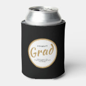 Graduation Party Custom Typography Black Blikjeskoeler (Blikje Voorkant)