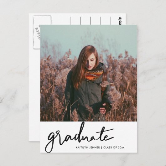 Graduation Party | De foto Datum Afstudeerder opsl Briefkaart (Voorkant / Achterkant)