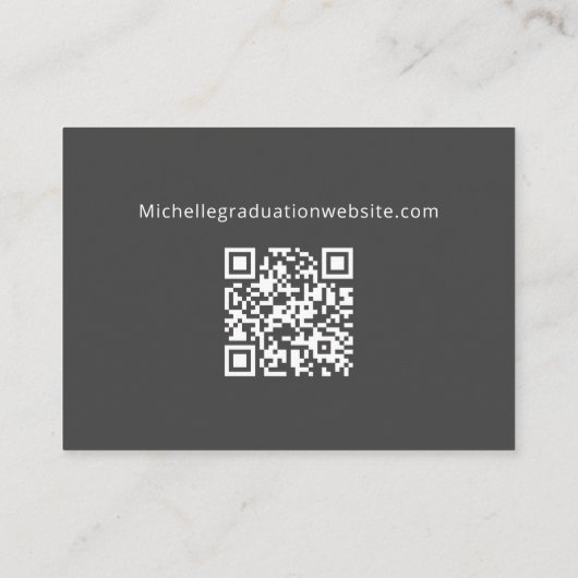 Graduation Party Details QR code Eenvoudig Botanis Informatiekaartje (Achterkant)