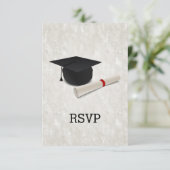 Graduation Party Diploma RSVP Antwoord (Staand voorkant)