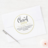 Graduation Party Elegant Gold Modern Script Ronde Sticker (Envelop)