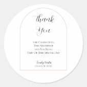 Graduation Party  | Elegant Script Ronde Sticker (Voorkant)