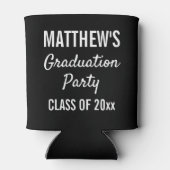 Graduation Party for Modern Typography Black Blikjeskoeler (Achterkant)