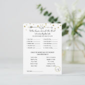 Graduation Party Game, Ken het Afstuderen Spel, Briefkaart (Staand voorkant)