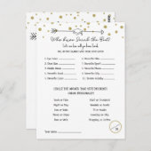 Graduation Party Game, Ken het Afstuderen Spel, Briefkaart (Voorkant / Achterkant)