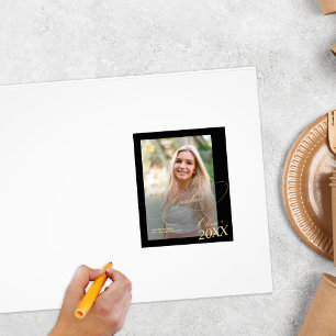 Graduation party gasten ondertekenen handtekening foto afdruk