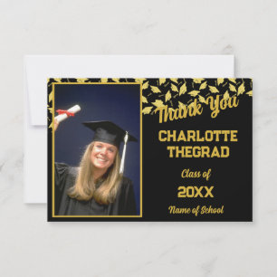 Graduation Party Gefeliciteerd Personaliseer foto Bedankkaart