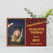 Graduation Party Gefeliciteerd Personaliseer foto Kaart (Staand voorkant)