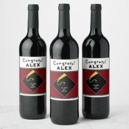 Graduation Party Gift Wijn Etiket