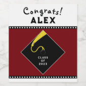 Graduation Party Gift Wijn Etiket (Enkel label)