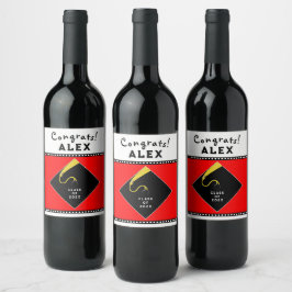 Graduation Party Gift Wijn Etiket