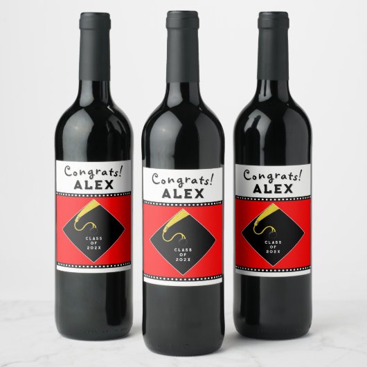 Graduation Party Gift Wijn Etiket (Flessen)