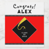 Graduation Party Gift Wijn Etiket (Enkel label)