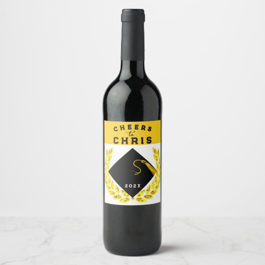 Graduation Party Gift Wijn Etiket (Voorkant)