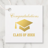 Graduation Party Gold Bedankjes Labels (Voorkant)