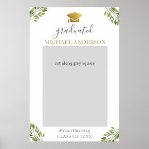 Graduation Party greenery Photo Booth Lijst Poster