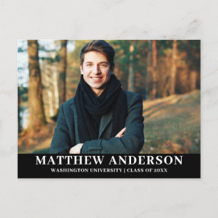 Graduation Party Invitation Afstuderen Photo Blk Uitnodiging Briefkaart