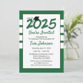 Graduation Party Invitation année 2023 vert (Debout devant)