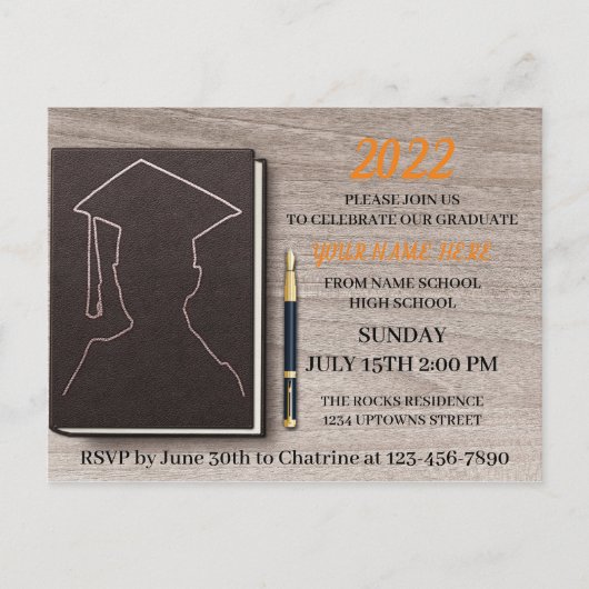 Graduation Party Invitation Briefkaart (Voorkant)