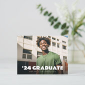 Graduation Party Invitation Briefkaart met foto (Staand voorkant)
