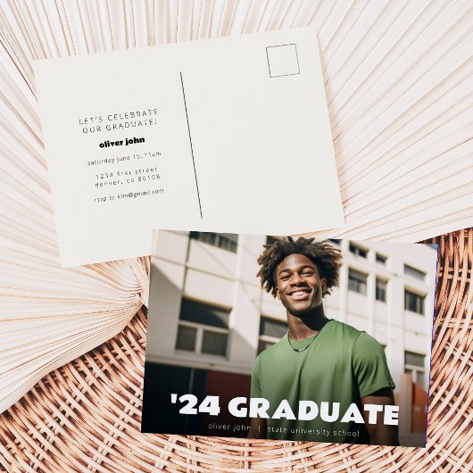 Graduation Party Invitation Briefkaart met foto