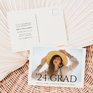 Graduation Party Invitation Briefkaart met foto