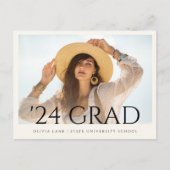 Graduation Party Invitation Briefkaart met foto (Voorkant)