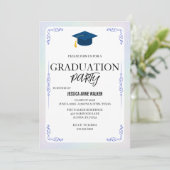 Graduation Party Invitation Elegant Gold Editable  (Debout devant)