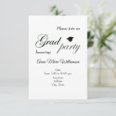 Graduation Party Invitation enclosure card (Debout devant)