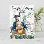 Graduation Party Invitation Félicats Grad Photo (Debout devant)